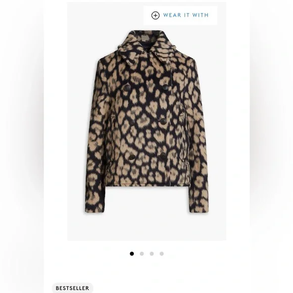 NWT Ret: $795 Medium Rag & Bone Cheetah Alfie Leopard Peacoat NEW